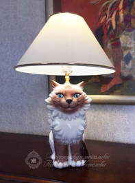 Лампа настольная "Кот" с росписью